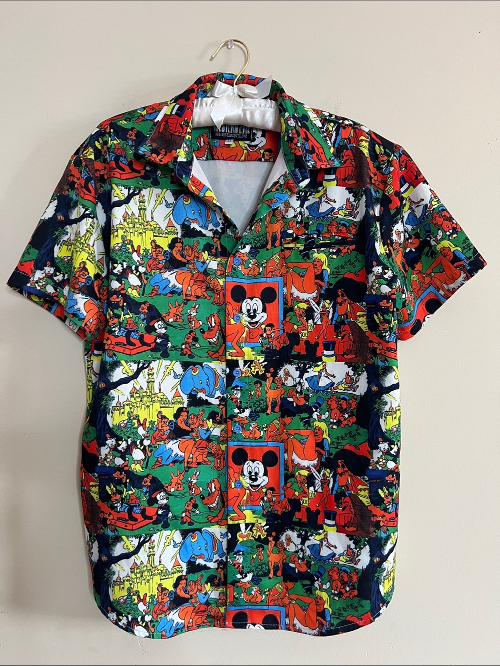 🐭🐁🪤Western Evil  Colorful Cartoon-Print Short Sleeve Men’s Shirt